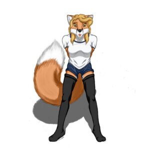 Rating: Safe Score: 0 Tags: 1:1 anthro biped bottomwear canid canine clothing dipstick_tail e621 farfy female fox legwear mammal markings shorts solo standing stockings tail tail_markings tongue yellow_eyes zat_virgil zavir User: bunchy7s