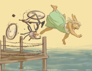 Rating: Safe Score: 0 Tags: 2010 accident annamarie anthro barefoot bicycle biped clothed clothing digital_media_(artwork) dress e621 eyewear falling feet female flying fur glasses hair lagomorph leporid long_hair mammal meesh midair outside pier rabbit screaming sea seaside solo vehicle water User: bunchy7s
