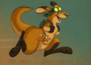 Rating: Safe Score: 0 Tags: 2011 aiden_(neouka) anthro digital_media_(artwork) duo e621 eyewear female goggles kangaroo macropod mammal marsupial marymouse scarf sydney_(neouka) tail young young_anthro User: bunchy7s