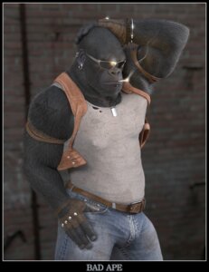 Rating: Questionable Score: 0 Tags: 3d_(artwork) anthro ape belt biceps biped black_body black_fur bottomwear bracelet bulge cigarette clothed clothing denim denim_bottomwear denim_clothing digital_media_(artwork) dog_tags e621 ear_piercing english_text eyewear facial_piercing facial_scar fingerless_gloves fur gloves gorilla hand_on_head hand_on_hip handwear haplorhine hellboysoto jeans jewelry male mammal muscular muscular_anthro muscular_male nipple_outline pants pecs piercing primate raised_arm scar shirt smoke smoking solo standing sunglasses tank_top text tight_clothing topwear torn_clothing User: bunchy7s Rating: Questionable Score: 0 Tags: 3d_(artwork) anthro ape belt biceps biped black_body black_fur bottomwear bracelet bulge cigarette clothed clothing denim denim_bottomwear denim_clothing digital_media_(artwork) dog_tags e621 ear_piercing english_text eyewear facial_piercing facial_scar fingerless_gloves fur gloves gorilla hand_on_head hand_on_hip handwear haplorhine hellboysoto jeans jewelry male mammal muscular muscular_anthro muscular_male nipple_outline pants pecs piercing primate raised_arm scar shirt smoke smoking solo standing sunglasses tank_top text tight_clothing topwear torn_clothing User: bunchy7s