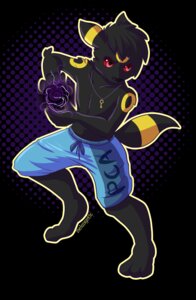 Rating: Safe Score: 0 Tags: 3_toes barefoot biped black_hair black_nose clothed clothing e621 eeveelution feet generation_2_pokemon hair jewelry male melangetic necklace nintendo pokemon pokemon_(species) red_eyes solo tail toes topless umbreon User: bunchy7s
