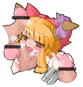 Rating: Explicit Score: 0 Tags: blushing censored disembodied_penis female foursome kureha_mitsushige licking_penis lustful_gaze male penis precum precum_drip rule34 suika_ibuki sweating tagme touhou User: bunchy7s