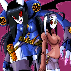 Rating: Safe Score: 0 Tags: 1:1 big_breasts black_hair black_wings blue_clothing blue_jacket blue_topwear bottomwear breasts clothed clothing colored_nails demon demon_humanoid digital_media_(artwork) duo e621 eyewear felid female fingernails front_view glasses grey_bottomwear grey_clothing grey_miniskirt grey_skirt hair humanoid jacket knife legwear long_hair looking_at_viewer low_res mammal medium_breasts miniskirt nails oekaki open_mouth orange_clothing orange_shirt orange_topwear pink_background pink_fingernails pink_nails pink_tongue pixel_(artwork) purple_background ramu red_eyes shirt simple_background skinny skinny_female skinny_humanoid skirt standing teeth thigh_highs three-quarter_view tight_clothing tongue topwear toysaurer weapon white_body white_skin wings User: bunchy7s