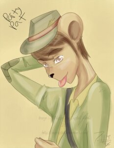 Rating: Safe Score: 0 Tags: adventure_time anthro bear black_nose brown_hair cartoon_network character_name clothed clothing e621 english_text fedora fur grey_eyes hair hand_behind_head hat headgear headwear male mammal party_bear party_pat shirt short_hair side_view solo tan_body tan_fur text tongue tongue_out topwear unknown_artist User: bunchy7s
