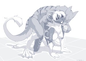 Rating: Explicit Score: 0 Tags: 2013 4_toes 5_fingers all_fours alternate_color anthro balls bandai_namco bodily_fluids breasts canid canine chest_tuft claws cum cum_drip cum_inside digimon digimon_(species) digital_media_(artwork) doggystyle dripping duo e621 fan_character feet female fingers from_behind_position fur genital_fluids genitals hair hanging_breasts male male/female mammal mane messy monochrome nipples open_mouth orgasm pawpads paws renamon salted sergal sex simple_background stripes tail toes tongue tuft vhaari wolfy-nail User: bunchy7s