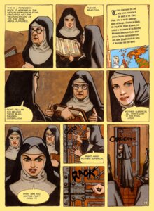 Rating: Questionable Score: 0 Tags: 1997 beelzebub book clothed clothing comic convent_of_hell demon dialogue e621 english_text eurotica eyewear female glasses group hi_res human mammal noe_barreiro not_furry nun religious_clothing satan speech_bubble text traditional_media_(artwork) User: bunchy7s