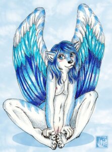 Rating: Explicit Score: 0 Tags: anthro biped blue_eyes blue_hair blueroses breasts canid canine canis e621 feathered_wings feathers female genitals hair hi_res mammal nude sitting solo spread_legs spreading tala_(suntattoowolf) vulva wings wolf User: bunchy7s