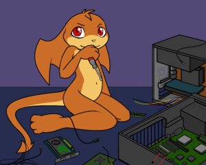 Rating: Safe Score: 0 Tags: 5:4 anthro bandai_namco biped computer cord darkdoomer digimon digimon_(species) e621 electronics graphics_card head_wings holding_object holding_tool kneeling looking_at_viewer male membrane_(anatomy) membranous_wings motherboard nude nvidia orange_body orange_skin patachu patamon plantigrade red_eyes screwdriver solo spade_tail tail technophilia tools unusual_wing_placement usb wings wire User: bunchy7s