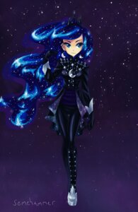 Rating: Safe Score: 0 Tags: 2012 absurd_res alternate_species blue_eyes blue_hair boots clothing crown e621 ear_piercing female footwear friendship_is_magic hair hasbro headgear hi_res horn human humanized mammal my_little_pony not_furry piercing princess_luna_(mlp) semehammer shoes simple_background solo space star User: bunchy7s