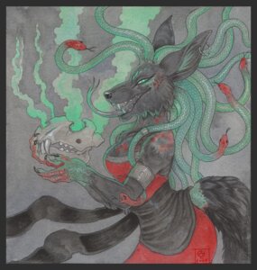 Rating: Safe Score: 0 Tags: anthro black_body black_fur bone border canid canine canis e621 european_mythology female forked_tongue fur greek_mythology grey_border hybrid incense living_hair mammal medusa mythology pseudo_hair reptile sangluna scalie skull smoke snake snake_hair solo tail tongue tongue_out vorasha wolf User: bunchy7s