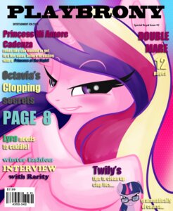 Rating: Questionable Score: 0 Tags: 2012 duo e621 english_text equid equine eyewear female feral friendship_is_magic fur glasses hair hasbro horn looking_at_viewer mammal multicolored_hair my_little_pony mythological_creature mythological_equine mythology parody pegasus pink_hair playbrony princess princess_cadance_(mlp) purple_body purple_eyes purple_fur purple_hair royalty text twilight_sparkle_(mlp) two_tone_hair unicorn w1kk3d weisdrachen wings User: bunchy7s