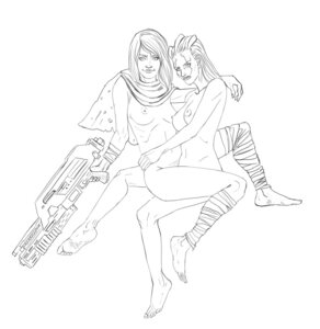 Rating: Explicit Score: 0 Tags: 2girls areolae bandaged_leg barefoot breasts collarbone feet female generation_hope gun holding_gun hope_summers marvel marvel_comics medium_hair multiple_females multiple_girls naked navel nipples no_color nude pubic_hair ribs rule34 smile soles toes transonic weapon x-men yuri User: bunchy7s