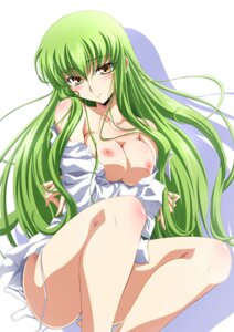 Rating: Questionable Score: 0 Tags: 1girls blush bottomless breasts c.c. code_geass crossed_arms female green_hair izumi_mahiru long_hair looking_at_viewer nipples nude open_clothes open_shirt panties rule34 solo underwear untied white_panties yellow_eyes User: bunchy7s