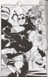 Rating: Explicit Score: 0 Tags: bodysuit breasts censored cum female gilda_girlnikova gillgirl male medabots medarot monochrome nipples open_clothes penis rubber_robo_gang rule34 seaslug_(medabots) squidguts sunglasses tinted_eyewear zipper User: bunchy7s