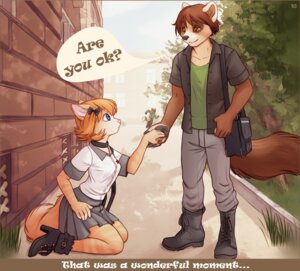 Rating: Safe Score: 0 Tags: accessory adolescent anthro blue_eyes boots bottomwear bow_(feature) bow_accessory bow_ribbon brown_hair building canid canine clothed clothing comic commie_block dialogue digital_media_(artwork) domestic_cat duo e621 english_text felid feline felis female footwear fox fully_clothed gulonine hair hair_accessory hair_bow hair_ribbon hi_res high_heeled_boots high_heels iskra kneeling konrad_zengel male mammal marten mustelid musteline neo-classical_architecture orange_hair outside pink_nose plant pleated_skirt ribbons shaded shoes skirt text tree urban vera_(iskra) young User: bunchy7s
