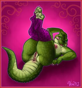 Rating: Explicit Score: 0 Tags: 2012 abstract_background alligator alligatorid anthro anus biped blush border breasts crocodilian e621 female fgs genitals green_eyes inviting legs_up looking_at_viewer lying nipples non-mammal_breasts non-mammal_nipples nude on_back plump_labia presenting presenting_vulva red_border reptile scalie simple_background slightly_chubby solo tail vera_(artist) vulva User: bunchy7s