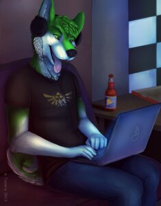 Rating: Safe Score: 0 Tags: akita alcohol anthro beer beverage canid canine canis computer domestic_dog e621 electronics food headphones hi_res husky laptop male mammal niic nintendo nordic_sled_dog solo spitz tail tazara the_legend_of_zelda tongue tongue_out triforce User: bunchy7s
