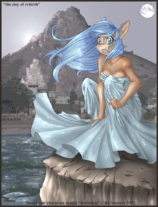 Rating: Safe Score: 0 Tags: 2007 anthro aquatic border breasts clothed clothing detailed_background e621 english_text female hybrid hyd non-mammal_breasts outside shore sky solo text water User: bunchy7s