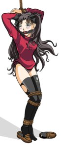 Rating: Questionable Score: 0 Tags: 1girls aqua_eyes arms_up black_hair blush bondage bow breasts fate/stay_night fate_(series) female female_only forced_exposure gag gagged gambit-2099 hair_bow hair_ribbon human long_hair medium_breasts no_pants panties ribbon rope rule34 single_shoe solo thighhighs tied_hair tiptoes tohsaka_rin torn_clothes twintails underwear User: bunchy7s