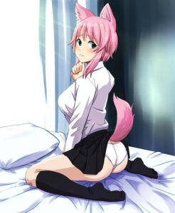 Rating: Questionable Score: 0 Tags: animal_humanoid bed big_breasts bottomwear breasts butt canid canid_humanoid canine canine_humanoid canis clothed clothing e621 female furniture hair humanoid kneeling looking_at_viewer looking_back mammal mammal_humanoid panties pillow pink_hair raised_bottomwear raised_clothing raised_skirt shirt sitting skirt solo tadanon topwear underwear wariza wolf wolf_humanoid wolf_tail User: bunchy7s