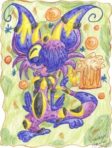 Rating: Safe Score: 0 Tags: 2010 alcohol ambiguous_gender anthro beer_mug beverage canid canine colorful_theme crayon_(artwork) drunk e621 fox front_view full-length_portrait guadalupe_aguilar holding_beverage holding_object horn mammal marker_(artwork) portrait reptile scalie snake solo sparklefur substance_intoxication tail traditional_media_(artwork) User: bunchy7s