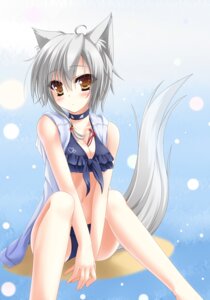Rating: Safe Score: 0 Tags: animal_humanoid bikini blush breasts brown_eyes choker cleavage clothed clothing e621 female grey_hair hair hi_res hoodie humanoid jewelry looking_at_viewer mammal necklace short_hair sitting skimpy solo swimwear tail taletale topwear two-piece_swimsuit User: bunchy7s