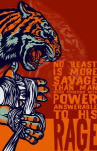 Rating: Safe Score: 0 Tags: angry anthro bindings e621 english_text felid fist male mammal pantherine pseudo_manitou savagery solo stripes text tiger typography wraps wrist_wraps User: bunchy7s