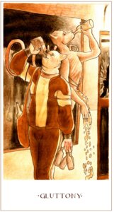 Rating: Safe Score: 0 Tags: alcohol bag beverage bottle clothed clothing container domestic_pig drinking drunk duo e621 elia_morettini gluttony holding_bottle holding_container holding_object male mammal possession pub seven_deadly_sins substance_intoxication suid suine sus_(pig) traditional_media_(artwork) window User: bunchy7s