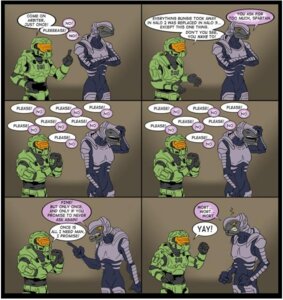 Rating: Safe Score: 0 Tags: alien ambiguous_gender angry another_halo_comic_strip arbiter_(halo) armor dialogue duo e621 english_text halo_(series) male master_chief microsoft not_furry sangheili text thel_'vadam xbox_game_studios zzombiexiii User: bunchy7s