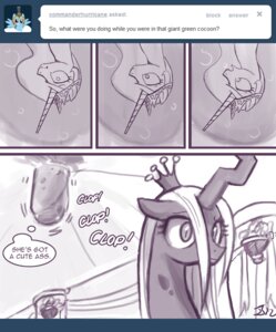 Rating: Questionable Score: 0 Tags: arthropod changeling_(mlp) comic e621 english_text equid equine female female/female feral friendship_is_magic hair hasbro horn john_joseco mammal monochrome my_little_pony mythological_creature mythological_equine mythology princess_celestia_(mlp) queen_chrysalis_(mlp) text tumblr winged_unicorn wings User: bunchy7s