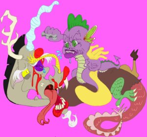 Rating: Questionable Score: 0 Tags: 2012 absurd_res anthro blood bodily_fluids chimera discord_(mlp) draconequus dragon duo e621 esprites fight friendship_is_magic green_eyes hasbro hi_res horn male my_little_pony mythological_creature mythological_scalie mythology nightmare_fuel scalie simple_background spike_(mlp) tail what what_has_magic_done what_has_science_done young User: bunchy7s