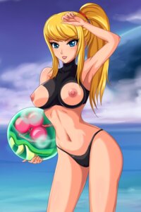 Rating: Explicit Score: 0 Tags: arm_up armpits blonde_hair blue_eyes breasts erect_nipples female female_only human large_breasts long_hair metroid metroid_(creature) navel nintendo nipples ocean ponytail rule34 samus_aran sigurdhosenfeld solo super_metroid tied_hair User: bunchy7s