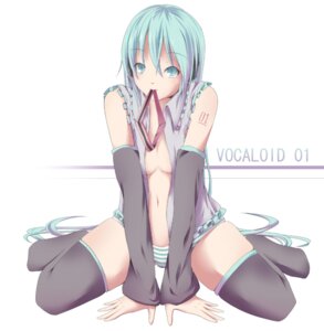 Rating: Explicit Score: 0 Tags: 1girl aqua_eyes aqua_hair detached_sleeves female gumitaroo hatsune_miku long_hair mouth_hold necktie open_clothes open_shirt panties rule34 shirt sitting solo striped striped_panties thighhighs underwear very_long_hair vocaloid wariza User: bunchy7s