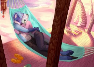 Rating: Safe Score: 0 Tags: 2013 ambiguous_gender anthro beach belly black_nose blue_body blue_fur canid canine canis captain_otter carving clothed clothing conch cuddling demicoeur digital_media_(artwork) duo e621 elvin footwear full-length_portrait fur hair hammock high-angle_view hug hybrid jad'thor love love_carving lying male male/male mammal multicolored_body multicolored_fur mustelid navel on_side otter outside pawpads paws pink_body pink_fur portrait romantic romantic_ambiance romantic_couple sandals seaside shoes topless towel two_tone_body two_tone_fur water white_body white_fur wide_hips wolf User: bunchy7s