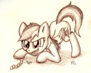 Rating: Safe Score: 0 Tags: 2013 arthropod cutie_mark e621 english_text equid equine feathered_wings feathers female feral friendship_is_magic greyscale hair hasbro hi_res insect mammal monochrome multicolored_hair my_little_pony mythological_creature mythological_equine mythology pegasus punkpega rainbow_dash_(mlp) smile solo text traditional_media_(artwork) wings User: bunchy7s