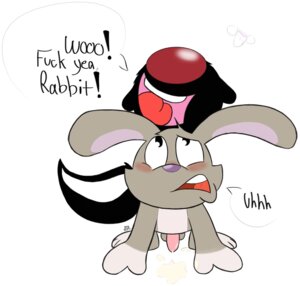 Rating: Explicit Score: 0 Tags: anal anal_penetration anthro avoid_posting blush bodily_fluids cartoon_saloon cum cum_while_penetrated duo e621 english_text erection genital_fluids genitals kippykat lagomorph leporid male male/male male_penetrated male_penetrating male_penetrating_male mammal markings mephitid nude penetration penis profanity rabbit rabbit_(skunk_fu) sex simple_background skunk skunk_(skunk_fu) skunk_fu striped_markings striped_tail stripes tail tail_markings text white_background User: bunchy7s