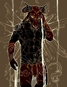 Rating: Explicit Score: 0 Tags: 2013 anthro black_body bovid bovine e621 flaccid genitals horn long_ears male mammal nipples penis pockyrumz restricted_palette solo yellow_eyes User: bunchy7s