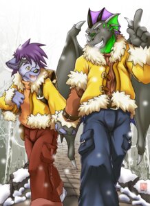 Rating: Safe Score: 0 Tags: 4_fingers anthro backpack biceps black_nose blue_body blue_clothing blue_fur bottomwear breath cargo_pants clothing cold crome dragon duo e621 eyes_closed eyewear fingers fur gesture goggles green_markings grey_body grey_scales hair hand_gesture hand_holding horn hyena interlocked_fingers male male/male mammal markings membrane_(anatomy) membranous_wings muscular mythological_creature mythological_scalie mythology one_eye_closed open_mouth orange_clothing outside pants preyfar purple_hair raised_finger raised_index_finger scales scalie shirt size_difference smile snow spotted_hyena teeth topwear wings wink wolver_mustang yellow_clothing yellow_eyes User: bunchy7s