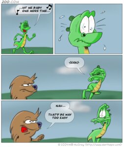 Rating: Safe Score: 0 Tags: 2004 anthro apo_(zoodotcom) cloud comic copyright_symbol dialogue duo e621 english_text lizard male matt_mccray outside reptile scalie singing sky speech_bubble stan_(zoodotcom) symbol tail text url User: bunchy7s