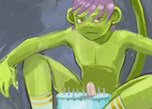 Rating: Explicit Score: 0 Tags: anthro birthday cake clothing dessert e621 erection food food_fetish food_penetration food_play footwear genitals greenmonkey greenmonkey_(character) haplorhine humanoid_genitalia humanoid_penis improvised_sex_toy legwear male mammal monkey nude penis primate socks solo tail User: bunchy7s