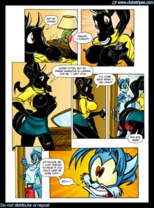 Rating: Explicit Score: 0 Tags: anthro black_penis breasts canid canine clothed clothing clubstripes comic digital_media_(artwork) duo e621 equid equine fox fur genitals gynomorph half-erect horse intersex jilo male mammal marina_mare penis room_303 shocked tail text toony url User: bunchy7s
