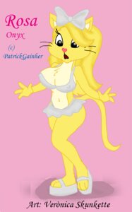 Rating: Questionable Score: 0 Tags: :o accessory angelina_onyx anthro archived_source big_breasts bow_(feature) bow_accessory bow_ribbon breasts cleavage clothed clothing deity domestic_cat e621 felid feline felis female footwear hair_accessory hair_bow hair_ribbon hi_res mammal open_mouth patrickgainher ribbons sandals shoes solo tail veronicaskunkette User: bunchy7s