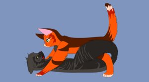 Rating: Questionable Score: 0 Tags: ambiguous_gender black_body black_fur blue_background digital_drawing_(artwork) digital_media_(artwork) domestic_cat duo e621 eye_contact felid feline felis feral feral_on_feral firestar_(warriors) flame_markings flat_colors fluffy fluffy_tail fur graystripe_(warriors) grey_body grey_fur grey_markings looking_at_another lying mackerel_tabby male_(lore) mammal markings on_back orange_body orange_fur pinned red_body red_fur simple_background tabby_cat tail warriors_(book_series) xcat1260 yellow_eyes User: bunchy7s