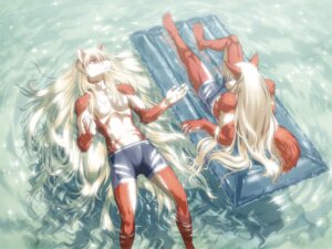 Rating: Safe Score: 0 Tags: 4:3 anthro beach blonde_hair bottomwear breasts canid canine canis clothed clothing duo e621 female hair inflatable koi_(artist) long_hair male mammal outside pandemonium_company pool_toy red_eyes seaside shorts tail topless water wolf yellow_eyes User: bunchy7s