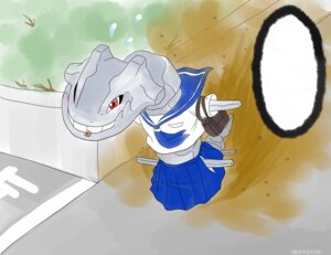 Rating: Safe Score: 0 Tags: alpacapala ambiguous_gender bag blush bottomwear bread clothing e621 eating food generation_2_pokemon hi_res humor nintendo outside pokemon pokemon_(species) purse red_eyes school_uniform signature skirt smile solo steelix toast uniform User: bunchy7s