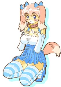 Rating: Safe Score: 0 Tags: aliasing anthro blue_eyes blush canid canine canis chest_tuft clothing collar digital_drawing_(artwork) digital_media_(artwork) domestic_dog dress e621 female fur kemono kin-shun legwear low_res mai_(kin-shun) mammal oekaki panties pattern_clothing pattern_legwear simple_background solo striped_clothing striped_legwear stripes tail tuft underwear white_background User: bunchy7s