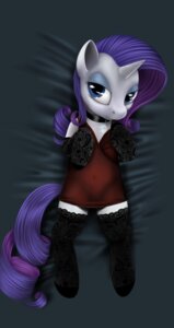 Rating: Questionable Score: 0 Tags: 2013 armwear bird's-eye_view blue_eyes blue_eyeshadow clothed clothing collar cutie_mark dress dustyvalentino e621 elbow_gloves equid equine eyeshadow female feral friendship_is_magic fur gem gloves hair half-closed_eyes handwear hasbro hi_res high-angle_view horn legwear lingerie looking_at_viewer lying makeup mammal my_little_pony mythological_creature mythological_equine mythology narrowed_eyes navel on_back purple_hair rarity_(mlp) solo stockings thigh_highs unicorn white_body white_fur User: bunchy7s