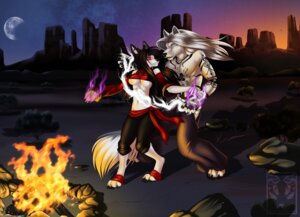 Rating: Questionable Score: 0 Tags: 2012 anthro big_breasts black_body black_fur black_hair black_nose boulder breasts campfire canid canine canis claws clothed clothing cloud detailed_background digital_media_(artwork) duo e621 ear_piercing female fire firelight fur glowing glowing_eyes hair kayin long_hair magic male mammal markings midriff moon mountain muscular night open_mouth outside piercing plant red_eyes rey_(satsukii) rock sash satsukii scenery sky standing star starry_sky sunset tail tattoo under_boob white_body white_fur white_hair wolf User: bunchy7s