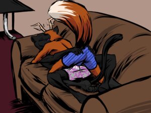 Rating: Questionable Score: 0 Tags: 4:3 anthro antlers boxers_(clothing) canid canine clothing duo e621 felid feren fox furniture grinding grope horn hybrid male male/male mammal melanistic open_mouth pantherine raised_tail sofa stox tail underwear ween User: bunchy7s