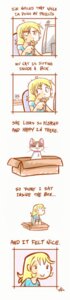 Rating: Safe Score: 0 Tags: blonde_hair box comic container domestic_cat e621 english_text felid feline felis female feral hair hi_res human if_it_fits_i_sits_(meme) in_box in_container long_image mammal meme tall_image text vaporotem User: bunchy7s